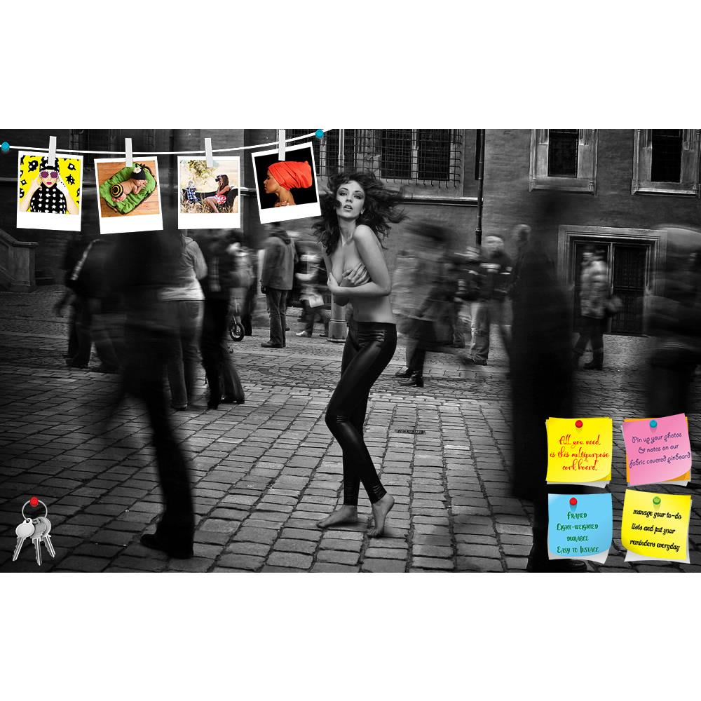 ArtzFolio Topless Brunette Startled In The Street Crowd Printed Bulletin Board Notice Pin Board Soft Board | Frameless-Bulletin Boards Frameless-AZSAO5899801BLB_FL_L-Image Code 5000137 Vishnu Image Folio Pvt Ltd, IC 5000137, ArtzFolio, Bulletin Boards Frameless, Adult, Figurative, Photography, topless, brunette, startled, in, the, street, crowd, printed, bulletin, board, notice, pin, soft, frameless, fine, art, photo, pin up board, push pin board, extra large cork board, big pin board, notice board, small b