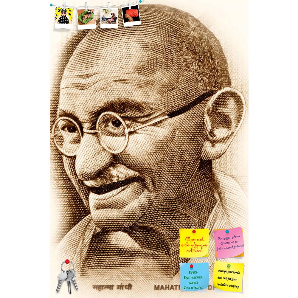 ArtzFolio Gandhi Printed Bulletin Board Notice Pin Board Soft Board | Frameless-Bulletin Boards Frameless-AZSAO6050118BLB_FL_L-Image Code 5000146 Vishnu Image Folio Pvt Ltd, IC 5000146, ArtzFolio, Bulletin Boards Frameless, Portraits, Digital Art, gandhi, printed, bulletin, board, notice, pin, soft, frameless, pin up board, push pin board, extra large cork board, big pin board, notice board, small bulletin board, cork board, wall notice board, giant cork board, bulletin board, office notice board, office co