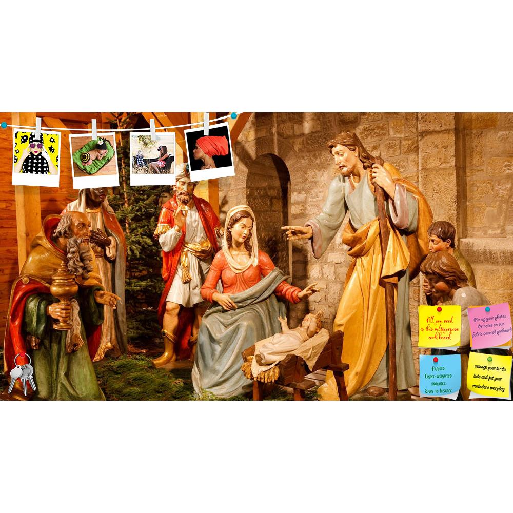 ArtzFolio Christmas Nativity Scene Printed Bulletin Board Notice Pin Board Soft Board | Frameless-Bulletin Boards Frameless-AZSAO6124581BLB_FL_L-Image Code 5000152 Vishnu Image Folio Pvt Ltd, IC 5000152, ArtzFolio, Bulletin Boards Frameless, Religious, Photography, christmas, nativity, scene, printed, bulletin, board, notice, pin, soft, frameless, three, wise, men, presenting, gifts, baby, jesus, mary, joseph, pin up board, push pin board, extra large cork board, big pin board, notice board, small bulletin 