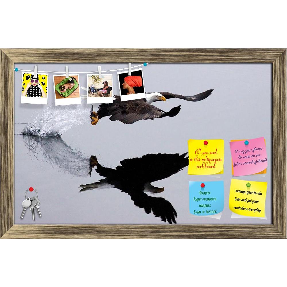 ArtzFolio An Eagle Catches A Fish Printed Bulletin Board Notice Pin Board Soft Board | Framed-Bulletin Boards Framed-AZSAO6171829BLB_FR_L-Image Code 5000154 Vishnu Image Folio Pvt Ltd, IC 5000154, ArtzFolio, Bulletin Boards Framed, Birds, Digital Art, an, eagle, catches, a, fish, printed, bulletin, board, notice, pin, soft, framed, after, swoop, takes, off, leaving, trail, splashing, water, pin up board, push pin board, extra large cork board, big pin board, notice board, small bulletin board, cork board, w