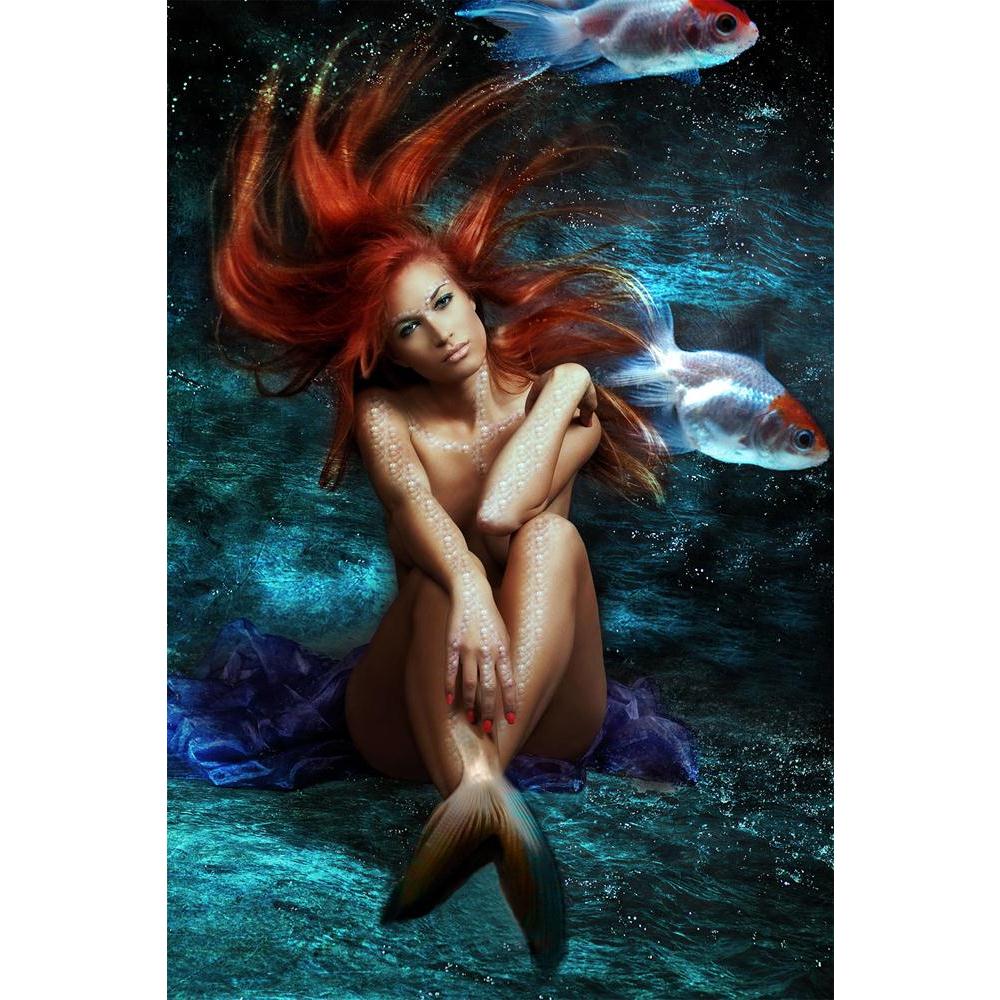 ArtzFolio Mermaid With Red Floating Hair Unframed Paper Poster-Paper Posters Unframed-AZART6452266POS_UN_L-Image Code 5000162 Vishnu Image Folio Pvt Ltd, IC 5000162, ArtzFolio, Paper Posters Unframed, Fantasy, Figurative, Digital Art, mermaid, with, red, floating, hair, unframed, paper, poster, wall, large, size, for, living, room, home, decoration, big, framed, decor, posters, pitaara, box, modern, art, frame, bedroom, amazonbasics, door, drawing, small, decorative, office, reception, multiple, friends, im