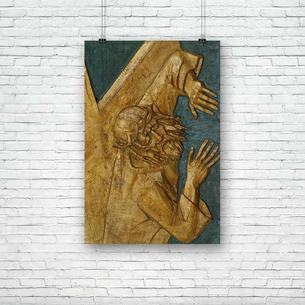 7th Station Of Cross Jesus Falls The Second Time D1 Unframed Paper Poster-Paper Posters Unframed-POS_UN-IC 5000172 IC 5000172, Ancient, Art and Paintings, Christianity, Cross, Culture, Ethnic, Jesus, Medieval, Mother Mary, Religion, Religious, Traditional, Tribal, Vintage, World Culture, 7th, station, of, falls, the, second, time, d1, unframed, paper, poster, agony, art, bible, blood, cathedral, catholic, catholicism, christ, church, croatia, crown, crucifix, crucifixion, cultural, easter, faith, friday, go