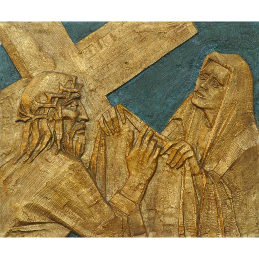 6th Station Of Cross Veronica Wipes Face Of Jesus Canvas Painting Synthetic Frame-Paintings MDF Framing-AFF_FR-IC 5000173 IC 5000173, Ancient, Art and Paintings, Christianity, Cross, Culture, Ethnic, Jesus, Medieval, Mother Mary, Religion, Religious, Traditional, Tribal, Vintage, World Culture, 6th, station, of, veronica, wipes, face, canvas, painting, synthetic, frame, agony, art, bible, blood, cathedral, catholic, catholicism, christ, church, croatia, crown, crucifix, crucifixion, cultural, easter, faith,