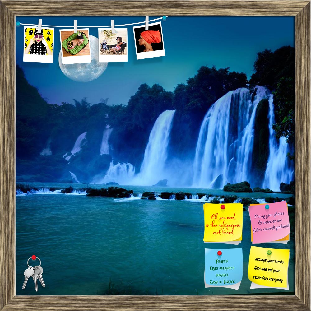 ArtzFolio Waterfall Under Moonlight Printed Bulletin Board Notice Pin Board Soft Board | Framed-Bulletin Boards Framed-AZSAO6918622BLB_FR_L-Image Code 5000186 Vishnu Image Folio Pvt Ltd, IC 5000186, ArtzFolio, Bulletin Boards Framed, Fantasy, Landscapes, Photography, waterfall, under, moonlight, printed, bulletin, board, notice, pin, soft, framed, beautiful, night, time, pin up board, push pin board, extra large cork board, big pin board, notice board, small bulletin board, cork board, wall notice board, gi