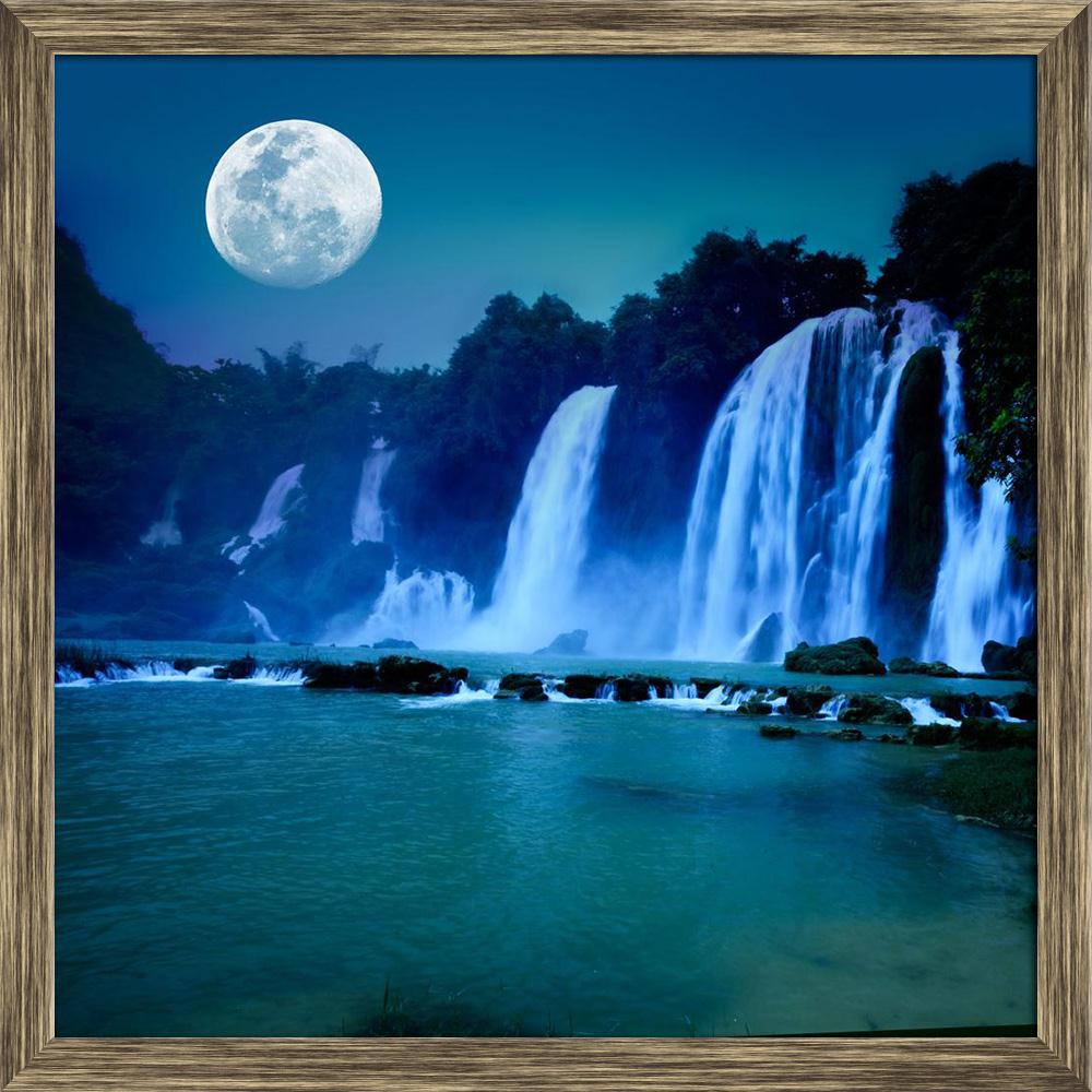 Pitaara Box Waterfall Under Moonlight Canvas Painting Synthetic Frame-Paintings Synthetic Framing-PBART6918622AFF_FW_L-Image Code 5000186 Vishnu Image Folio Pvt Ltd, IC 5000186, Pitaara Box, Paintings Synthetic Framing, Fantasy, Landscapes, Photography, waterfall, under, moonlight, canvas, painting, synthetic, frame, beautiful, night, time, framed canvas print, wall painting for living room with frame, canvas painting for living room, artzfolio, poster, framed canvas painting, wall painting with frame, canv
