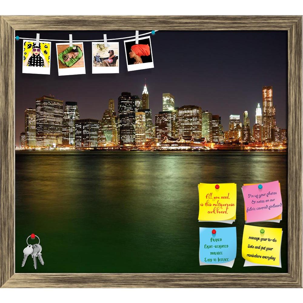 ArtzFolio Manhattan In New York City At Night, USA Printed Bulletin Board Notice Pin Board Soft Board | Framed-Bulletin Boards Framed-AZSAO7092001BLB_FR_L-Image Code 5000193 Vishnu Image Folio Pvt Ltd, IC 5000193, ArtzFolio, Bulletin Boards Framed, Places, Photography, manhattan, in, new, york, city, at, night, usa, printed, bulletin, board, notice, pin, soft, framed, lower, reflection, water, architecture, attraction, beauty, brooklyn, building, business, cityscape, commercial, district, famous, financial,