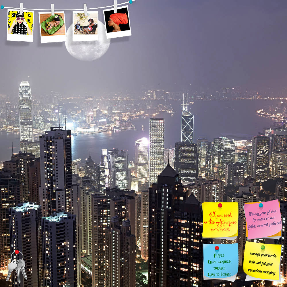 ArtzFolio Skyline Of Hong Kong City From Victoria Peak Printed Bulletin Board Notice Pin Board Soft Board | Frameless-Bulletin Boards Frameless-AZSAO7429166BLB_FL_L-Image Code 5000206 Vishnu Image Folio Pvt Ltd, IC 5000206, ArtzFolio, Bulletin Boards Frameless, Places, Photography, skyline, of, hong, kong, city, from, victoria, peak, printed, bulletin, board, notice, pin, soft, frameless, night, china, urban, district, scene, harbor, illuminated, light, asia, downtown, finance, building, nobody, outdoors, e