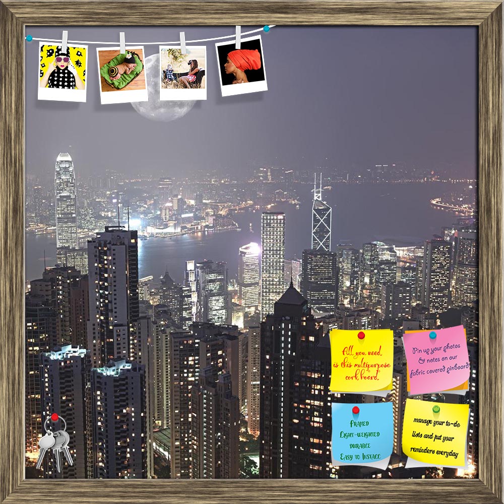 ArtzFolio Skyline Of Hong Kong City From Victoria Peak Printed Bulletin Board Notice Pin Board Soft Board | Framed-Bulletin Boards Framed-AZSAO7429166BLB_FR_L-Image Code 5000206 Vishnu Image Folio Pvt Ltd, IC 5000206, ArtzFolio, Bulletin Boards Framed, Places, Photography, skyline, of, hong, kong, city, from, victoria, peak, printed, bulletin, board, notice, pin, soft, framed, night, china, urban, district, scene, harbor, illuminated, light, asia, downtown, finance, building, nobody, outdoors, exterior, cit