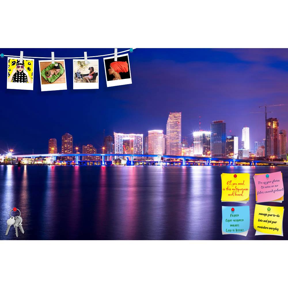 ArtzFolio Downtown Cityscape, Miami, Florida, USA Printed Bulletin Board Notice Pin Board Soft Board | Frameless-Bulletin Boards Frameless-AZSAO7557853BLB_FL_L-Image Code 5000209 Vishnu Image Folio Pvt Ltd, IC 5000209, ArtzFolio, Bulletin Boards Frameless, Places, Photography, downtown, cityscape, miami, florida, usa, printed, bulletin, board, notice, pin, soft, frameless, city, skyline, behind, access, port, facilities, united, states, night, illuminated, buildings, skyscrapers, america, lights, reflection