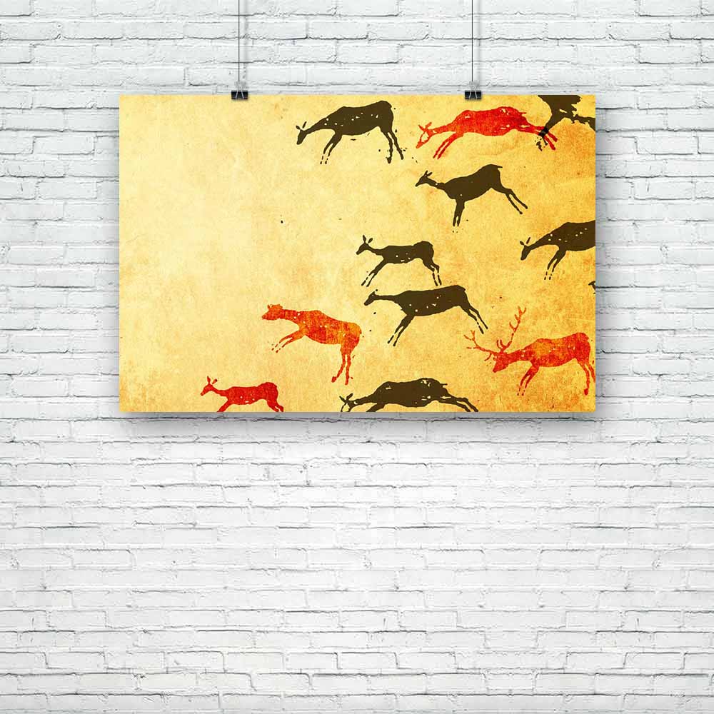 Primitive Person Artwork Unframed Paper Poster-Paper Posters Unframed-POS_UN-IC 5000215 IC 5000215, Ancient, Animals, Art and Paintings, Cities, City Views, Culture, Decorative, Drawing, Ethnic, Historical, Medieval, Paintings, People, Traditional, Tribal, Vintage, World Culture, primitive, person, artwork, unframed, paper, poster, caveman, cave, painting, aboriginal, age, aged, animal, art, backdrop, background, beginnings, decor, deer, era, evolution, grunge, history, horizontal, human, hunting, indigenou