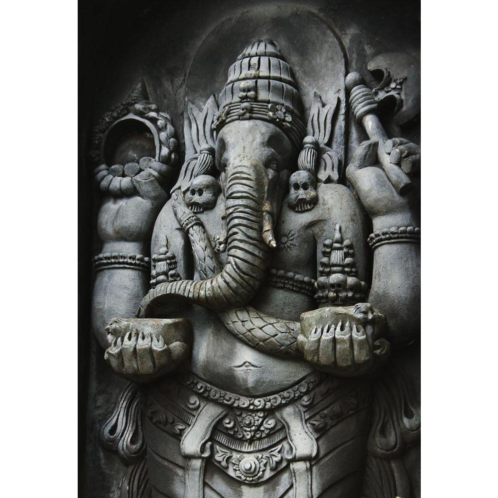 Ganesha Canvas Painting Synthetic Frame-Paintings MDF Framing-AFF_FR-IC 5000219 IC 5000219, Ancient, Art and Paintings, Asian, Culture, Decorative, Ethnic, God Ganesh, Hinduism, Historical, Icons, Indian, Javanese, Marble and Stone, Medieval, Religion, Religious, Signs and Symbols, Symbols, Traditional, Tribal, Vintage, World Culture, ganesha, canvas, painting, synthetic, frame, hindu, god, ganesh, art, artifact, asia, bless, carve, cement, decoration, deity, destroyer, elephant, evil, figure, ganapati, gat