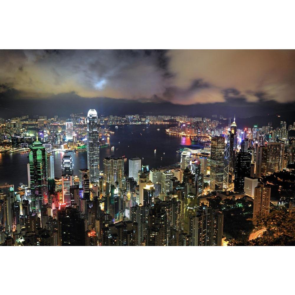 Hong Kong Cityscape At Night Canvas Painting Synthetic Frame-Paintings MDF Framing-AFF_FR-IC 5000252 IC 5000252, Architecture, Asian, Business, Chinese, Cities, City Views, Holidays, Landscapes, Marble and Stone, Modern Art, Nature, Scenic, Skylines, Travel, Urban, Victorian, Metallic, hong, kong, cityscape, at, night, canvas, painting, synthetic, frame, landscape, asia, beautiful, beauty, building, busy, china, city, colorful, downtown, economy, finance, glass, harbor, harbour, holiday, hongkong, light, me