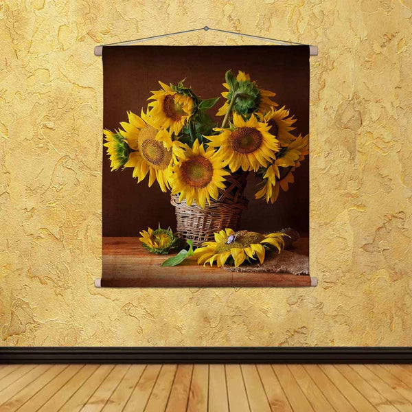 ArtzFolio Sunflower & Butterfly Fabric Painting Tapestry Scroll Art Hanging-Scroll Art-AZART8641537TAP_L-Image Code 5000266 Vishnu Image Folio Pvt Ltd, IC 5000266, ArtzFolio, Scroll Art, Floral, Still Life, Photography, sunflower, butterfly, canvas, fabric, painting, tapestry, scroll, art, hanging, still, life, tapestries, room tapestry, hanging tapestry, huge tapestry, amazonbasics, tapestry cloth, fabric wall hanging, unique tapestries, wall tapestry, small tapestry, tapestry wall decor, cheap tapestries,