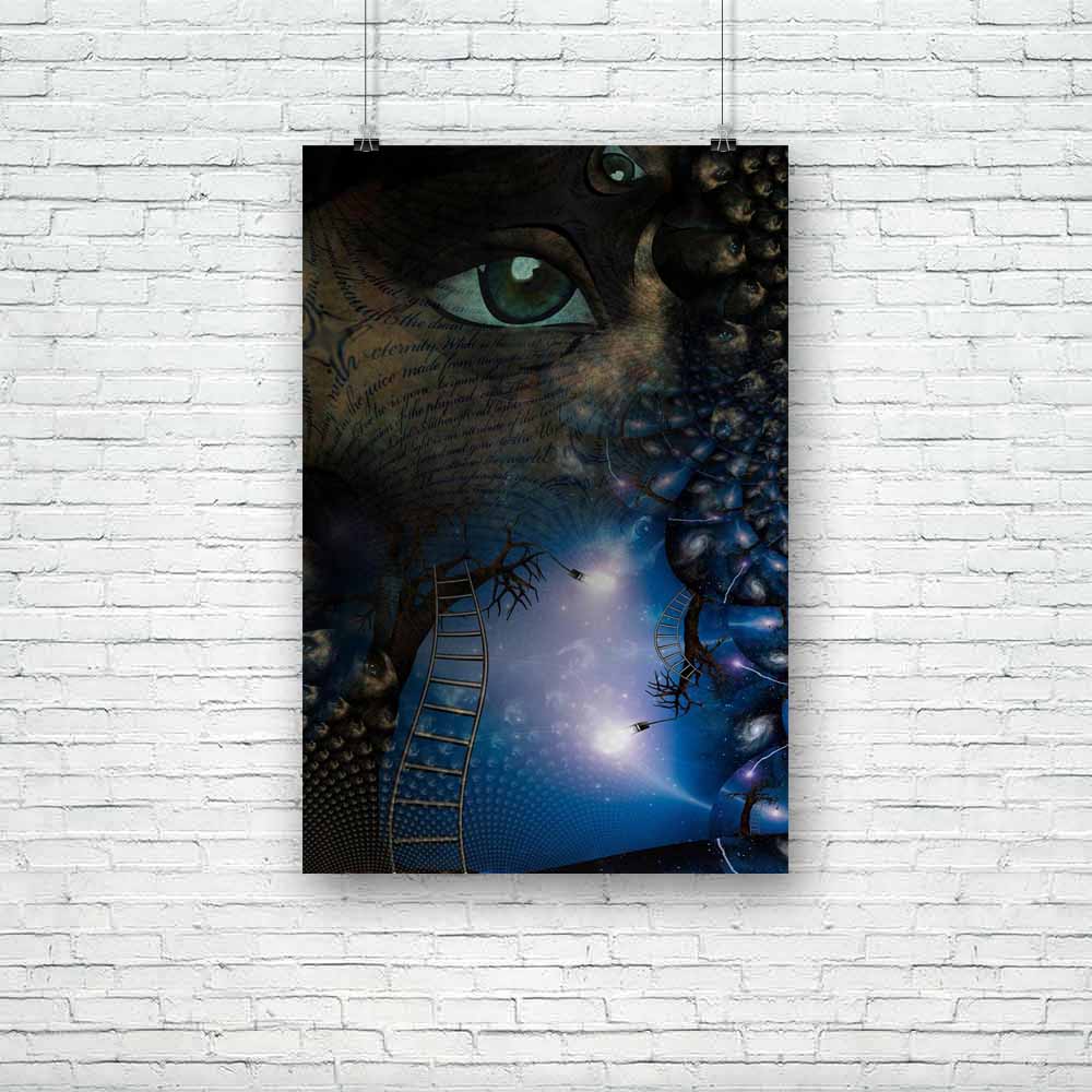 Surreal Human Elements Unframed Paper Poster-Paper Posters Unframed-POS_UN-IC 5000279 IC 5000279, Abstract Expressionism, Abstracts, Art and Paintings, Astronomy, Conceptual, Cosmology, Figurative, Nature, Realism, Religion, Religious, Scenic, Semi Abstract, Space, Spiritual, Stars, Surrealism, surreal, human, elements, unframed, paper, poster, abstract, eye, allegory, art, artistic, believe, cloud, concentrate, concentration, concept, conscious, dada, dali, door, doorway, dream, dreamscape, face, galaxy, g
