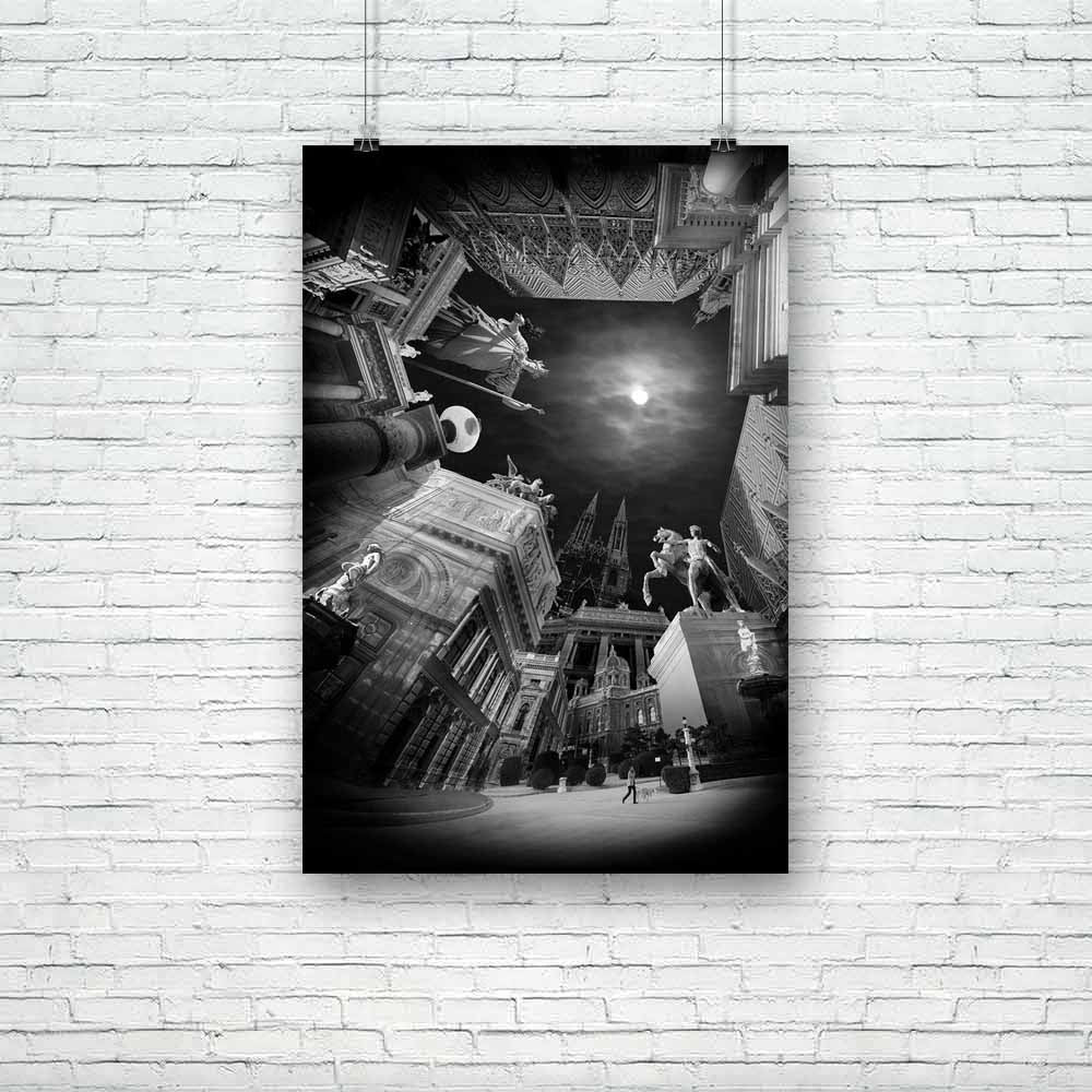 Vienna Shot Unframed Paper Poster-Paper Posters Unframed-POS_UN-IC 5000283 IC 5000283, Abstract Expressionism, Abstracts, Art and Paintings, Collages, Digital, Digital Art, Fantasy, Graphic, Landscapes, Nature, Realism, Scenic, Semi Abstract, Signs, Signs and Symbols, Surrealism, vienna, shot, unframed, paper, poster, surreal, abstract, art, backgrounds, bizarre, building, church, cloud, collage, composite, creativity, design, dreams, illusion, image, landscape, magic, montage, moon, mystery, sculpture, sky
