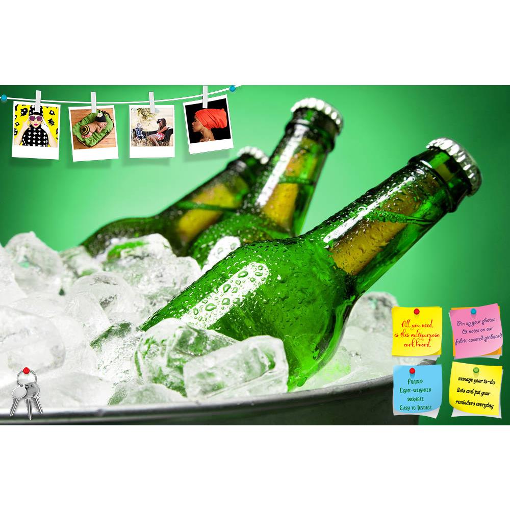 ArtzFolio Beer Bottles D2 Printed Bulletin Board Notice Pin Board Soft Board | Frameless-Bulletin Boards Frameless-AZSAO9026364BLB_FL_L-Image Code 5000291 Vishnu Image Folio Pvt Ltd, IC 5000291, ArtzFolio, Bulletin Boards Frameless, Food & Beverage, Photography, beer, bottles, d2, printed, bulletin, board, notice, pin, soft, frameless, three, green, chilling, ice, tub, against, background, pin up board, push pin board, extra large cork board, big pin board, notice board, small bulletin board, cork board, wa
