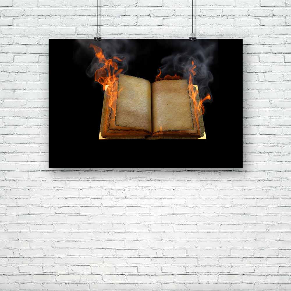 Open Book In The Flame Unframed Paper Poster-Paper Posters Unframed-POS_UN-IC 5000296 IC 5000296, Abstract Expressionism, Abstracts, Ancient, Books, Calligraphy, Education, Historical, Medieval, Patterns, Schools, Semi Abstract, Signs, Signs and Symbols, Space, Universities, Vintage, open, book, in, the, flame, unframed, paper, poster, old, magic, cover, abstract, antique, backgrounds, blank, brown, burning, clean, color, concepts, copy, damaged, design, dirty, document, effect, empty, fire, glowing, heat, 