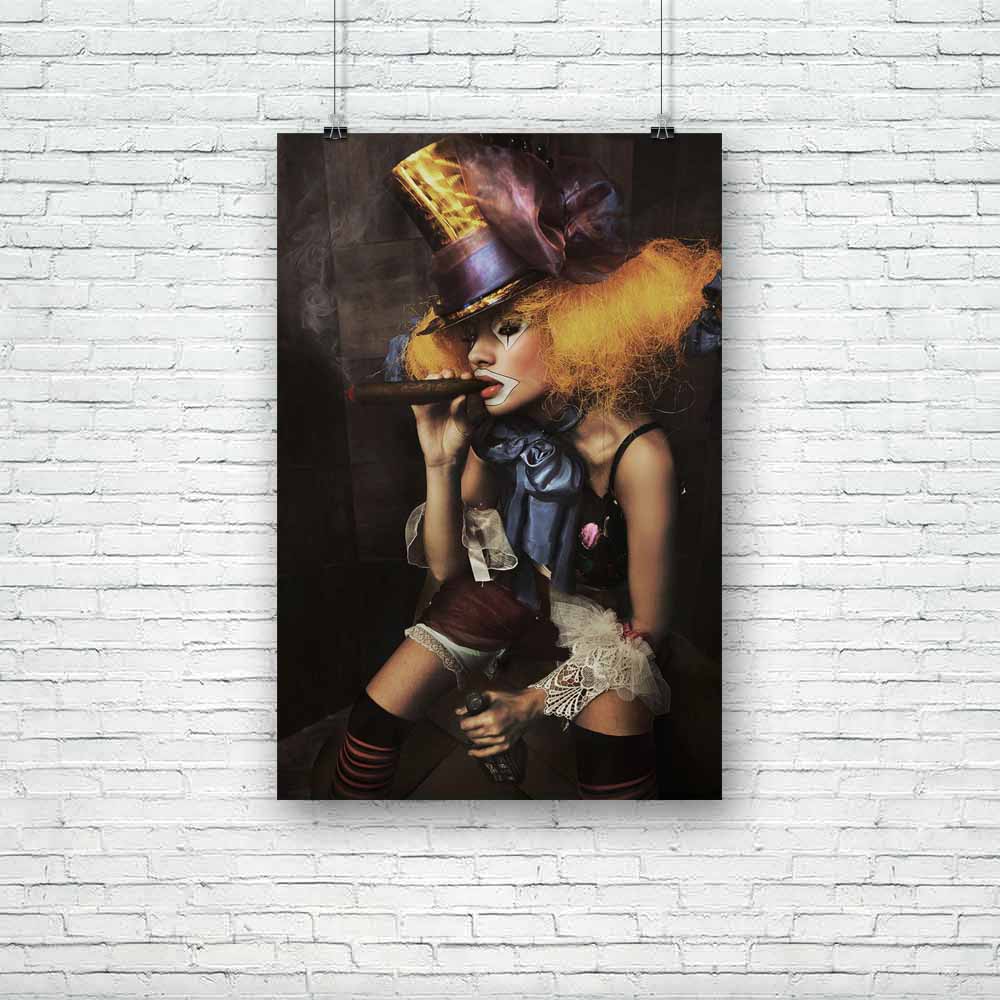 Bad Clown Unframed Paper Poster-Paper Posters Unframed-POS_UN-IC 5000306 IC 5000306, Adult, Art and Paintings, Black, Black and White, Cinema, Fantasy, Fashion, Gothic, Movies, Television, TV Series, bad, clown, unframed, paper, poster, horror, crazy, zombie, alcohol, art, artistic, blood, cigar, criminal, cruel, darkness, dead, death, demon, demonic, dream, evil, face, fairy, female, film, fine, goth, horrible, illness, insane, isolated, killer, mental, monster, movie, murder, murderer, nightmare, scared, 