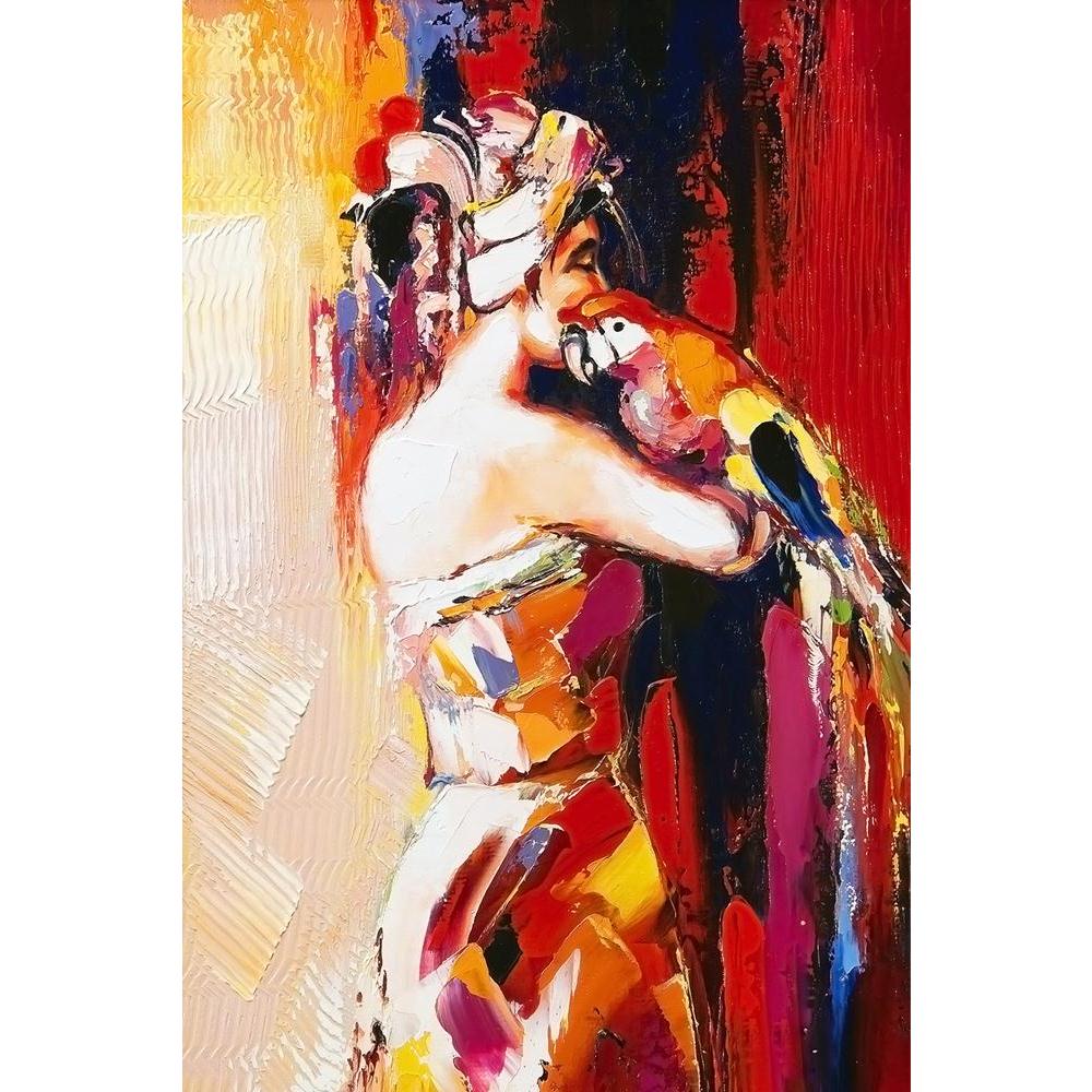 ArtzFolio Portrait Of The Woman With A Parrot Unframed Paper Poster-Paper Posters Unframed-AZART9320085POS_UN_L-Image Code 5000314 Vishnu Image Folio Pvt Ltd, IC 5000314, ArtzFolio, Paper Posters Unframed, Birds, Figurative, Fine Art Reprint, portrait, of, the, woman, with, a, parrot, unframed, paper, poster, wall, large, size, for, living, room, home, decoration, big, framed, decor, posters, pitaara, box, modern, art, frame, bedroom, amazonbasics, door, drawing, small, decorative, office, reception, multip