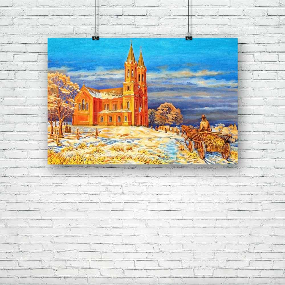 Rural Winter Landscape Unframed Paper Poster-Paper Posters Unframed-POS_UN-IC 5000315 IC 5000315, Art and Paintings, Countries, Drawing, Fine Art Reprint, Illustrations, Impressionism, Landscapes, Nature, Paintings, People, Rural, Scenic, Wooden, winter, landscape, unframed, paper, poster, oil, painting, art, belarus, building, canvas, cart, church, cold, country, decline, evening, fine, arts, frost, horse, illustration, picture, road, snow, trees, village, wood, artzfolio, posters, wall posters, posters fo