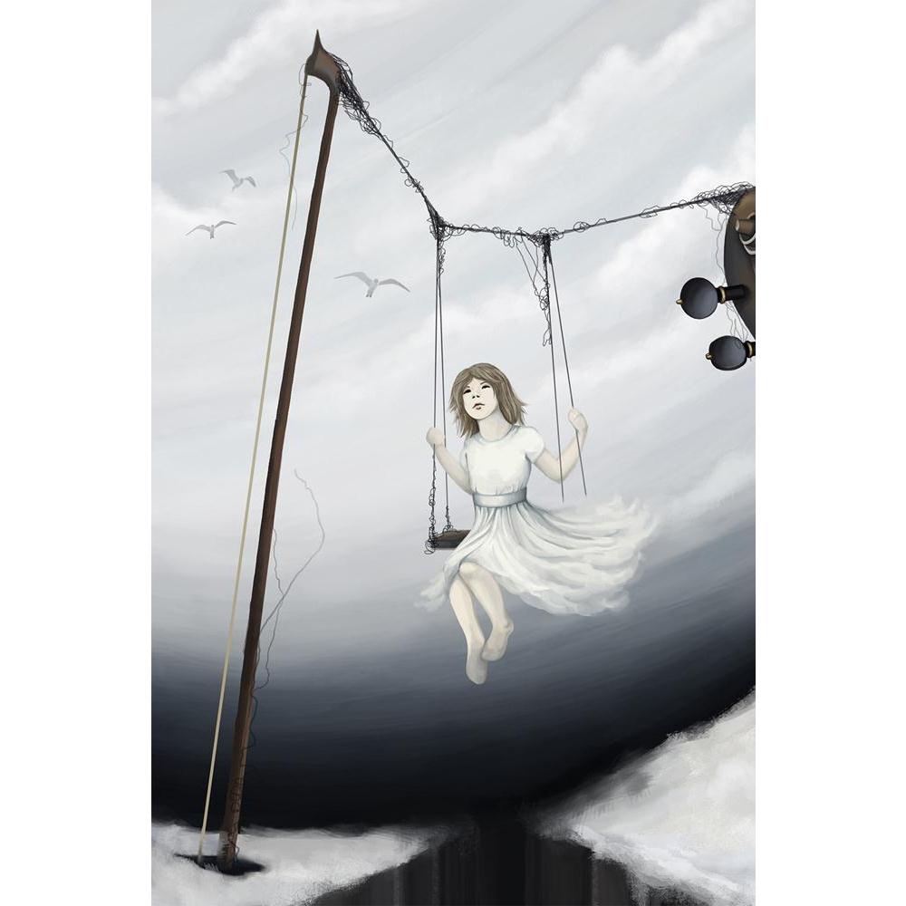 ArtzFolio Little Girl Sitting On Violin Seesaw Unframed Paper Poster-Paper Posters Unframed-AZART9328904POS_UN_L-Image Code 5000318 Vishnu Image Folio Pvt Ltd, IC 5000318, ArtzFolio, Paper Posters Unframed, Surrealism, Fine Art Reprint, little, girl, sitting, on, violin, seesaw, unframed, paper, poster, wall, large, size, for, living, room, home, decoration, big, framed, decor, posters, pitaara, box, modern, art, with, frame, bedroom, amazonbasics, door, drawing, small, decorative, office, reception, multip