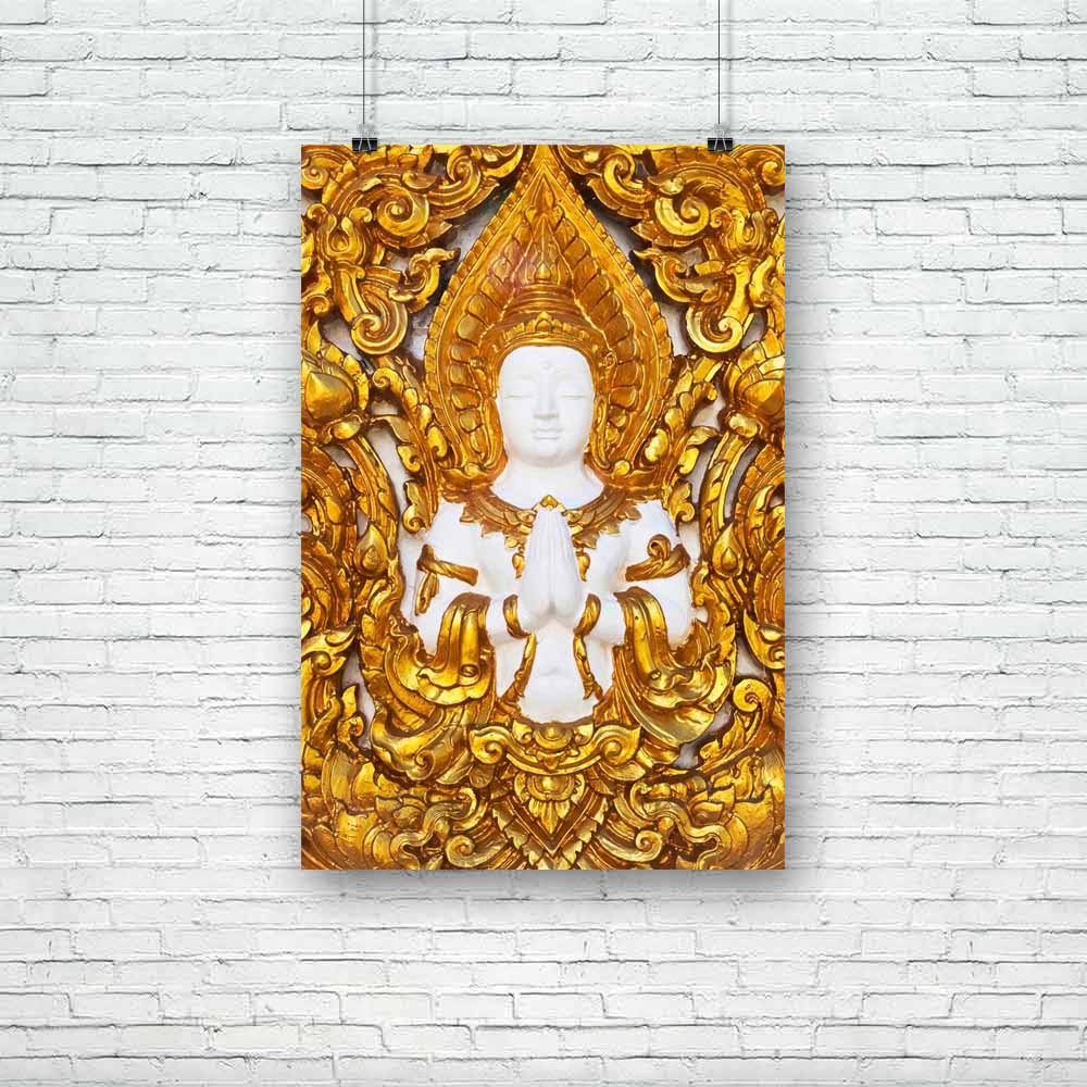 Thai Design Buddhist Church Wall Unframed Paper Poster-Paper Posters Unframed-POS_UN-IC 5000326 IC 5000326, Ancient, Animals, Art and Paintings, Asian, Buddhism, Culture, Ethnic, Historical, Icons, Medieval, Patterns, People, Religion, Religious, Signs, Signs and Symbols, Symbols, Traditional, Tribal, Vintage, Wooden, World Culture, thai, design, buddhist, church, wall, unframed, paper, poster, angel, animal, antique, art, artistic, asia, background, beautiful, color, craft, decor, decorate, decoration, det