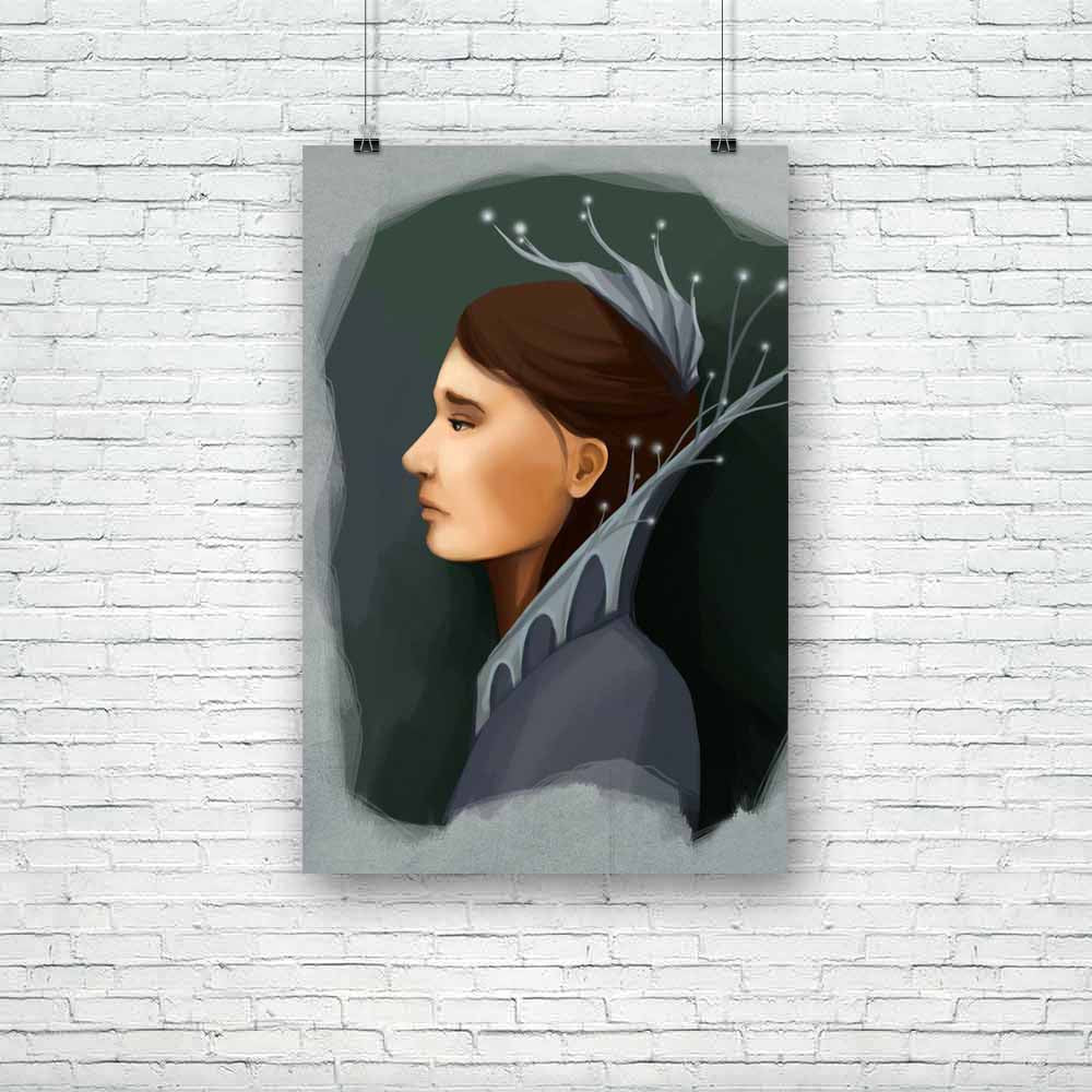 Young Brunette Woman D1 Unframed Paper Poster-Paper Posters Unframed-POS_UN-IC 5000332 IC 5000332, Adult, Art and Paintings, Digital, Digital Art, Drawing, Fantasy, Graphic, Illustrations, Individuals, Paintings, People, Portraits, young, brunette, woman, d1, unframed, paper, poster, alone, art, attractive, beauty, character, collar, color, draw, dress, face, female, girl, hair, hat, head, headdress, illustration, look, one, paint, painting, person, portrait, serious, side, artzfolio, posters, wall posters,