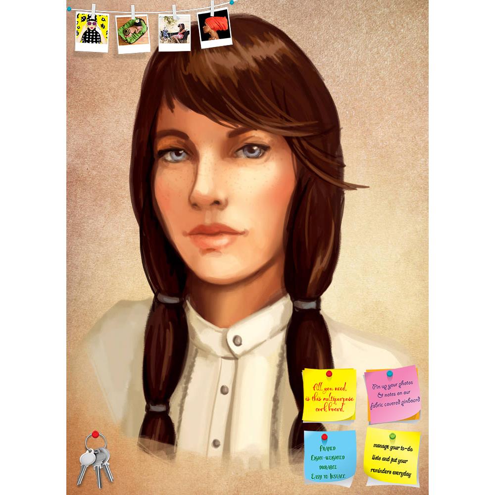 ArtzFolio Young Brunette Woman D2 Printed Bulletin Board Notice Pin Board Soft Board | Frameless-Bulletin Boards Frameless-AZSAO9452227BLB_FL_L-Image Code 5000336 Vishnu Image Folio Pvt Ltd, IC 5000336, ArtzFolio, Bulletin Boards Frameless, Kids, Fine Art Reprint, young, brunette, woman, d2, printed, bulletin, board, notice, pin, soft, frameless, portrait, digital, painting, pin up board, push pin board, extra large cork board, big pin board, notice board, small bulletin board, cork board, wall notice board