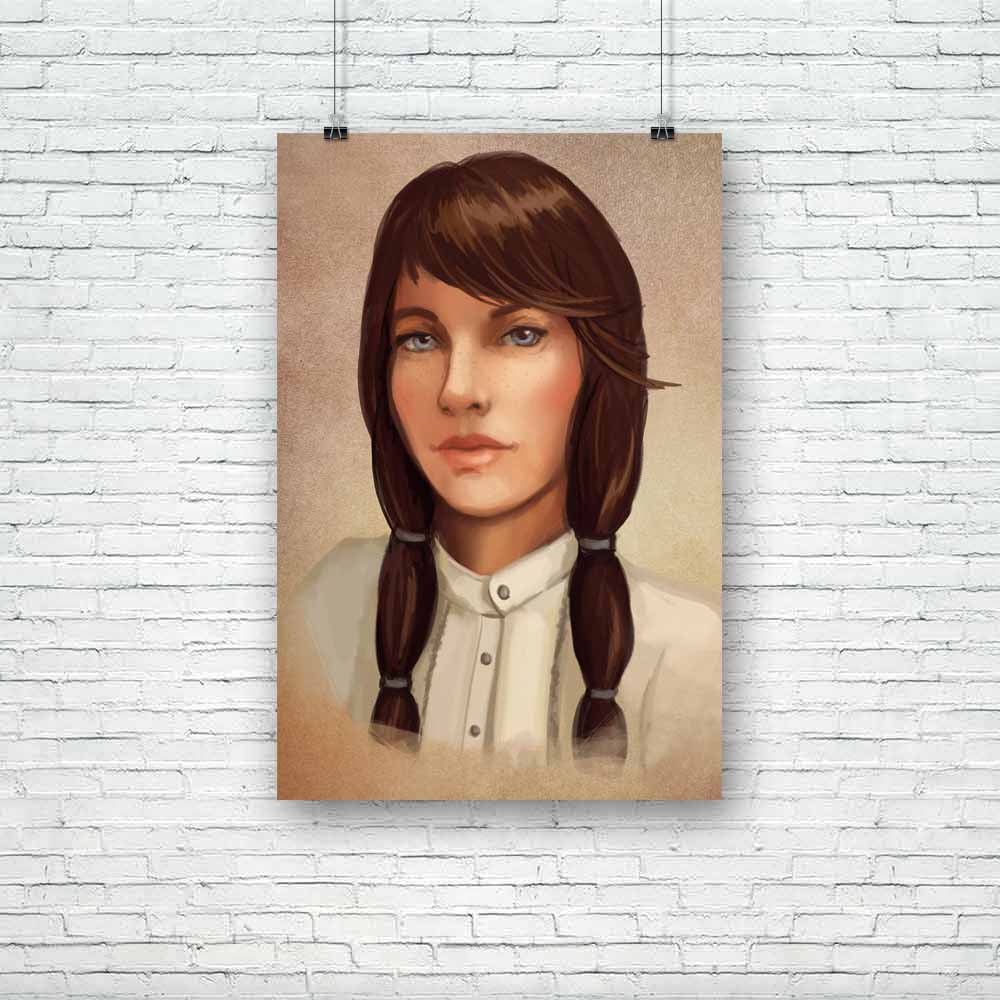 Young Brunette Woman D2 Unframed Paper Poster-Paper Posters Unframed-POS_UN-IC 5000336 IC 5000336, Adult, Art and Paintings, Digital, Digital Art, Drawing, Graphic, Illustrations, Individuals, Paintings, People, Portraits, young, brunette, woman, d2, unframed, paper, poster, alone, art, attractive, beauty, character, color, draw, face, female, girl, hair, head, illustration, long, look, one, paint, painting, person, portrait, serious, shirt, artzfolio, posters, wall posters, posters for room, posters for ro