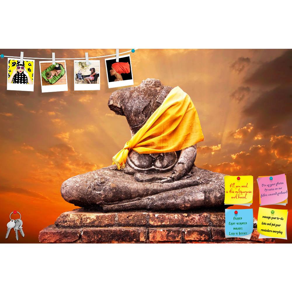 ArtzFolio Buddha Artwork Printed Bulletin Board Notice Pin Board Soft Board | Frameless-Bulletin Boards Frameless-AZSAO9602554BLB_FL_L-Image Code 5000358 Vishnu Image Folio Pvt Ltd, IC 5000358, ArtzFolio, Bulletin Boards Frameless, Places, Religious, Photography, buddha, artwork, printed, bulletin, board, notice, pin, soft, frameless, ancient, statue, against, sunset, background, pin up board, push pin board, extra large cork board, big pin board, notice board, small bulletin board, cork board, wall notice 