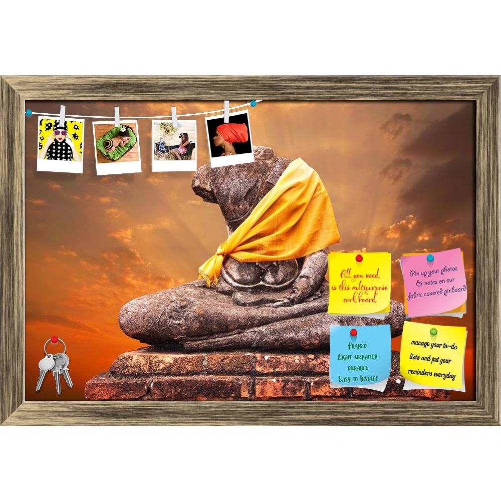 ArtzFolio Buddha Artwork Printed Bulletin Board Notice Pin Board Soft Board | Framed-Bulletin Boards Framed-AZSAO9602554BLB_FR_L-Image Code 5000358 Vishnu Image Folio Pvt Ltd, IC 5000358, ArtzFolio, Bulletin Boards Framed, Places, Religious, Photography, buddha, artwork, printed, bulletin, board, notice, pin, soft, framed, ancient, statue, against, sunset, background, pin up board, push pin board, extra large cork board, big pin board, notice board, small bulletin board, cork board, wall notice board, giant