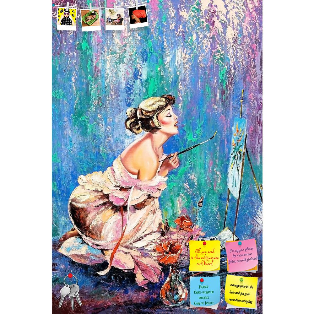 ArtzFolio The Beautiful Girl Drawing A Picture Printed Bulletin Board Notice Pin Board Soft Board | Frameless-Bulletin Boards Frameless-AZSAO9695168BLB_FL_L-Image Code 5000363 Vishnu Image Folio Pvt Ltd, IC 5000363, ArtzFolio, Bulletin Boards Frameless, Adult, Figurative, Fine Art Reprint, the, beautiful, girl, drawing, a, picture, printed, bulletin, board, notice, pin, soft, frameless, pin up board, push pin board, extra large cork board, big pin board, notice board, small bulletin board, cork board, wall 