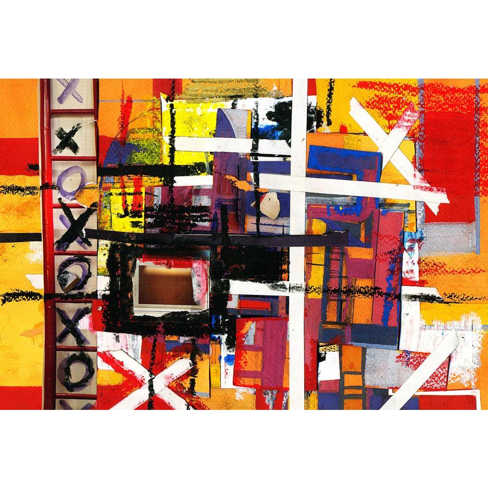 Abstract Canvas Painting Synthetic Frame - Paintings MDF Framing - ArtzFolio.com