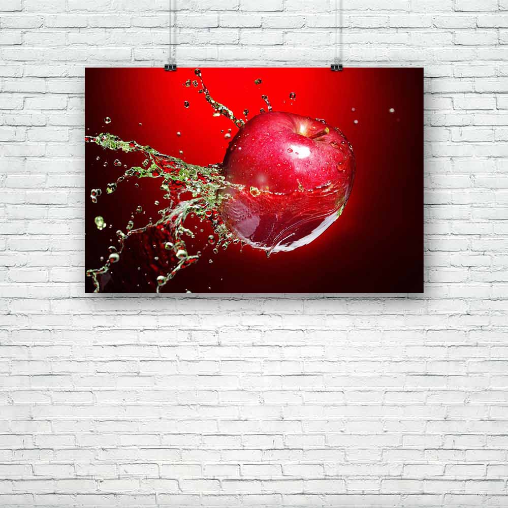 Red Apple Image D2 Unframed Paper Poster-Paper Posters Unframed-POS_UN-IC 5000381 IC 5000381, Abstract Expressionism, Abstracts, Black and White, Cuisine, Food, Food and Beverage, Food and Drink, Fruit and Vegetable, Fruits, Nature, Scenic, Semi Abstract, Splatter, White, red, apple, image, d2, unframed, paper, poster, frutas, fruit, abstract, background, beauty, bubble, bubbles, clean, clear, close, up, color, diet, drink, drop, falling, flowing, fresh, freshness, healthy, isolated, juice, juicy, life, liq