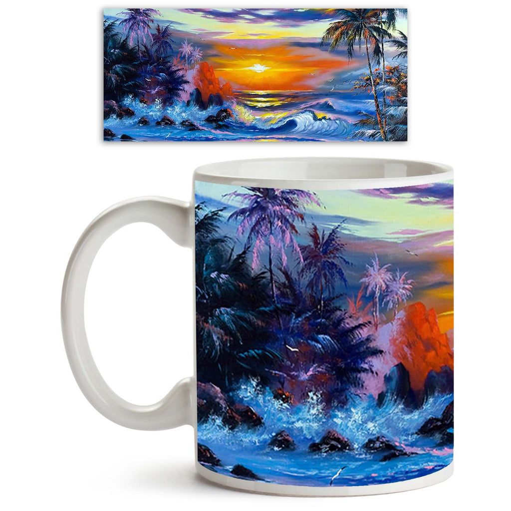 Beautiful Sea Evening Landscape Ceramic Coffee Tea Mug Inside White-Coffee Mugs--IC 5000385 IC 5000385, Art and Paintings, Birds, Drawing, Impressionism, Landscapes, Marble and Stone, Nature, Paintings, Scenic, beautiful, sea, evening, landscape, ceramic, coffee, tea, mug, inside, white, oil, painting, canvas, art, beauty, brushes, clouds, coast, ocean, paints, palm, trees, picture, registration, seagulls, stones, summer, the, sun, twilight, waves, artzfolio, coffee mugs, custom coffee mugs, promotional cof