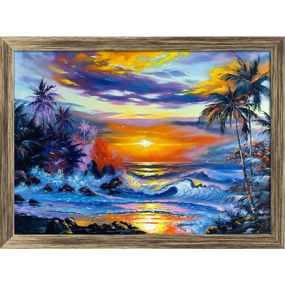Pitaara Box Beautiful Sea Evening Landscape Canvas Painting Synthetic Frame-Paintings Synthetic Framing-PBART9797308AFF_FW_L-Image Code 5000385 Vishnu Image Folio Pvt Ltd, IC 5000385, Pitaara Box, Paintings Synthetic Framing, Landscapes, Fine Art Reprint, beautiful, sea, evening, landscape, canvas, painting, synthetic, frame, framed canvas print, wall painting for living room with frame, canvas painting for living room, artzfolio, poster, framed canvas painting, wall painting with frame, canvas painting wit
