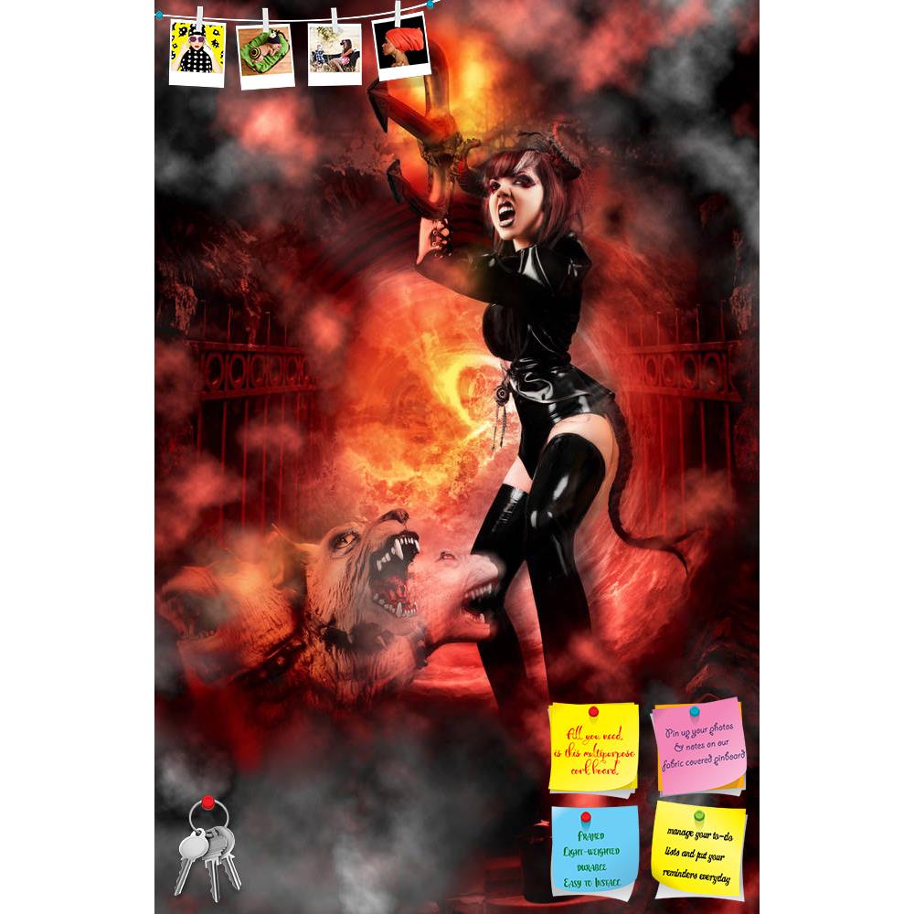 ArtzFolio Devil Demon Printed Bulletin Board Notice Pin Board Soft Board | Frameless-Bulletin Boards Frameless-AZSAO9936437BLB_FL_L-Image Code 5000396 Vishnu Image Folio Pvt Ltd, IC 5000396, ArtzFolio, Bulletin Boards Frameless, Fantasy, Digital Art, devil, demon, printed, bulletin, board, notice, pin, soft, frameless, she, rising, gates, hell, pin up board, push pin board, extra large cork board, big pin board, notice board, small bulletin board, cork board, wall notice board, giant cork board, bulletin bo