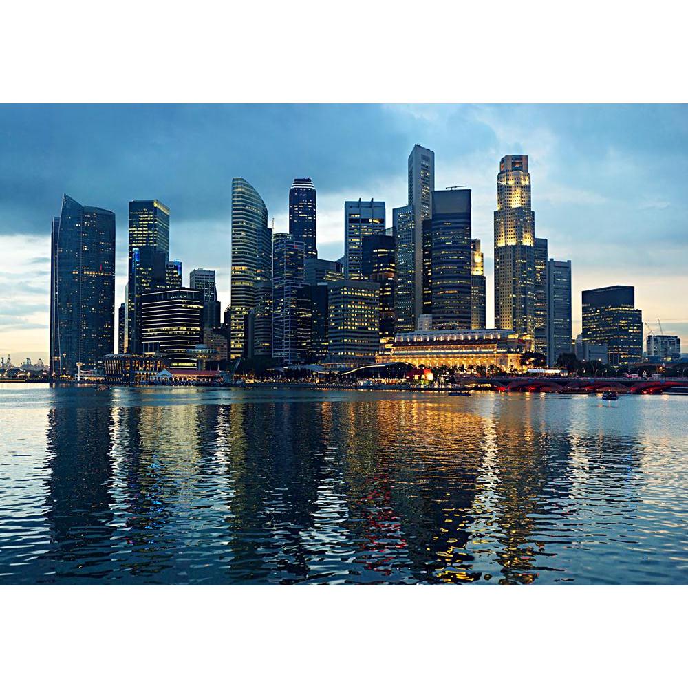 Panorama Of Singapore In The Beautiful Evening Canvas Painting Synthetic Frame-Paintings MDF Framing-AFF_FR-IC 5000398 IC 5000398, Architecture, Asian, Business, Cities, City Views, God Ram, Hinduism, Landmarks, Landscapes, Modern Art, Panorama, Places, Scenic, Skylines, Sunsets, Urban, of, singapore, in, the, beautiful, evening, canvas, painting, synthetic, frame, cityscape, skyline, xxxl, wealth, asia, bank, building, center, central, city, coast, colorful, commercial, corporate, development, district, du