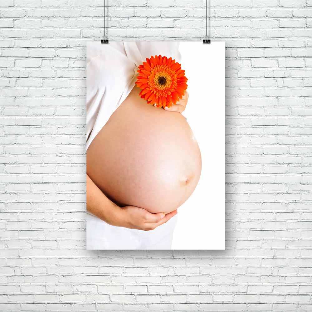 Pregnant Woman Holding Gerbera Flower Unframed Paper Poster-Paper Posters Unframed-POS_UN-IC 5000400 IC 5000400, Black and White, Botanical, Floral, Flowers, Nature, Scenic, White, pregnant, woman, holding, gerbera, flower, unframed, paper, poster, anticipation, awaiting, beautiful, beauty, belly, birth, body, colorful, delicate, expectant, expecting, female, fondle, girl, happy, healthy, hopeful, isolated, life, maternal, maternity, mom, mommy, mother, motherhood, pregnancy, soft, stomach, tummy, waiting, 