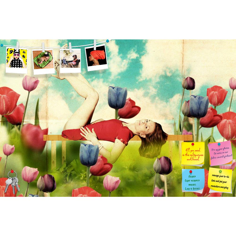 ArtzFolio Woman With Book In Flowers Printed Bulletin Board Notice Pin Board Soft Board | Frameless-Bulletin Boards Frameless-AZSAO10042738BLB_FL_L-Image Code 5000410 Vishnu Image Folio Pvt Ltd, IC 5000410, ArtzFolio, Bulletin Boards Frameless, Conceptual, Figurative, Photography, woman, with, book, in, flowers, printed, bulletin, board, notice, pin, soft, frameless, beautiful, art, vintage, pattern, aged, ball, beauty, blue, clouds, collage, color, compilation, concept, curly, day, design, dream, dress, fe