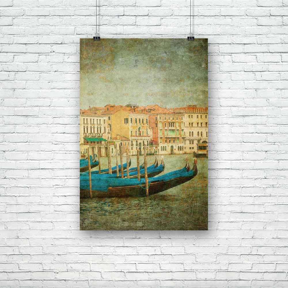 Grand Canal, Venice Unframed Paper Poster-Paper Posters Unframed-POS_UN-IC 5000429 IC 5000429, Ancient, Architecture, Boats, Cities, City Views, Culture, Ethnic, Historical, Italian, Landmarks, Landscapes, Love, Medieval, Nautical, Places, Retro, Romance, Scenic, Traditional, Tribal, Vintage, World Culture, grand, canal, venice, unframed, paper, poster, beautiful, blue, boat, building, city, cityscape, color, colorful, europe, european, exterior, gondola, grunge, historic, history, image, italy, landmark, l