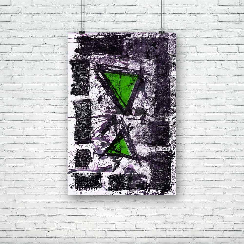 Abstract Art D4 Unframed Paper Poster-Paper Posters Unframed-POS_UN-IC 5000446 IC 5000446, Abstract Expressionism, Abstracts, Art and Paintings, Black, Black and White, Paintings, Semi Abstract, Signs, Signs and Symbols, Splatter, Triangles, abstract, art, d4, unframed, paper, poster, amoeba, artistic, background, closeup, color, colorful, composition, contrast, creative, cyan, dab, design, detail, details, dirty, drop, expressionist, expressive, grunge, grungy, ink, line, messy, miro, paint, painting, poin