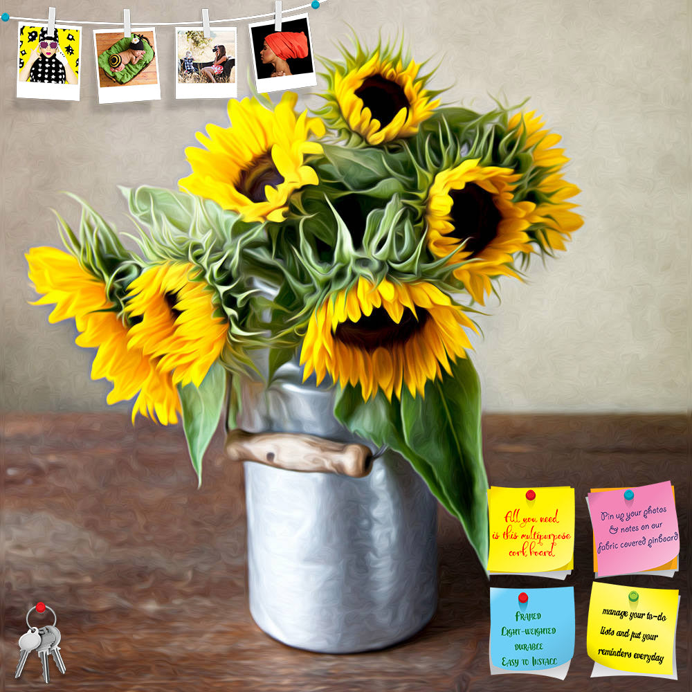 ArtzFolio Sunflowers D1 Printed Bulletin Board Notice Pin Board Soft Board | Frameless-Bulletin Boards Frameless-AZSAO10418726BLB_FL_L-Image Code 5000463 Vishnu Image Folio Pvt Ltd, IC 5000463, ArtzFolio, Bulletin Boards Frameless, Floral, Still Life, Fine Art Reprint, sunflowers, d1, printed, bulletin, board, notice, pin, soft, frameless, still, life, illustration, oil, painting, style, pin up board, push pin board, extra large cork board, big pin board, notice board, small bulletin board, cork board, wall