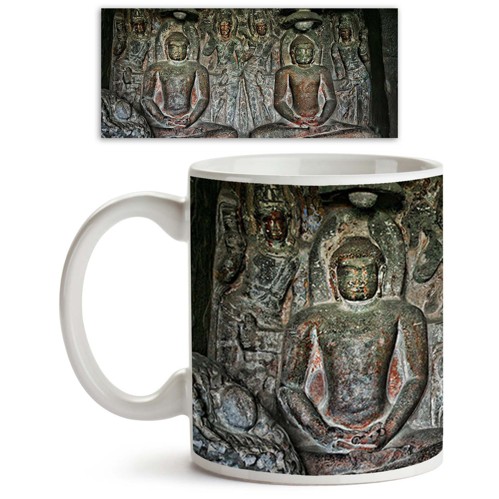 Ellora Cave India Ceramic Coffee Tea Mug Inside White-Coffee Mugs-MUG-IC 5000471 IC 5000471, Ancient, Animals, Architecture, Asian, Automobiles, Buddhism, Culture, Ethnic, God Buddha, Hinduism, Historical, Indian, Marble and Stone, Medieval, People, Religion, Religious, Spiritual, Traditional, Transportation, Travel, Tribal, Vehicles, Vintage, World Culture, ellora, cave, india, ceramic, coffee, tea, mug, inside, white, animal, archeology, asia, aura, basalt, buddha, built, carving, energy, famous, god, her