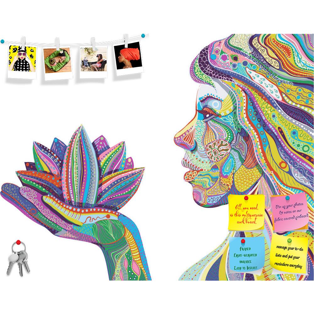 ArtzFolio Woman With Lotus Flower Printed Bulletin Board Notice Pin Board Soft Board | Frameless-Bulletin Boards Frameless-AZSAO10446450BLB_FL_L-Image Code 5000477 Vishnu Image Folio Pvt Ltd, IC 5000477, ArtzFolio, Bulletin Boards Frameless, Kids, Digital Art, woman, with, lotus, flower, printed, bulletin, board, notice, pin, soft, frameless, bright, ornate, pattern, pin up board, push pin board, extra large cork board, big pin board, notice board, small bulletin board, cork board, wall notice board, giant 