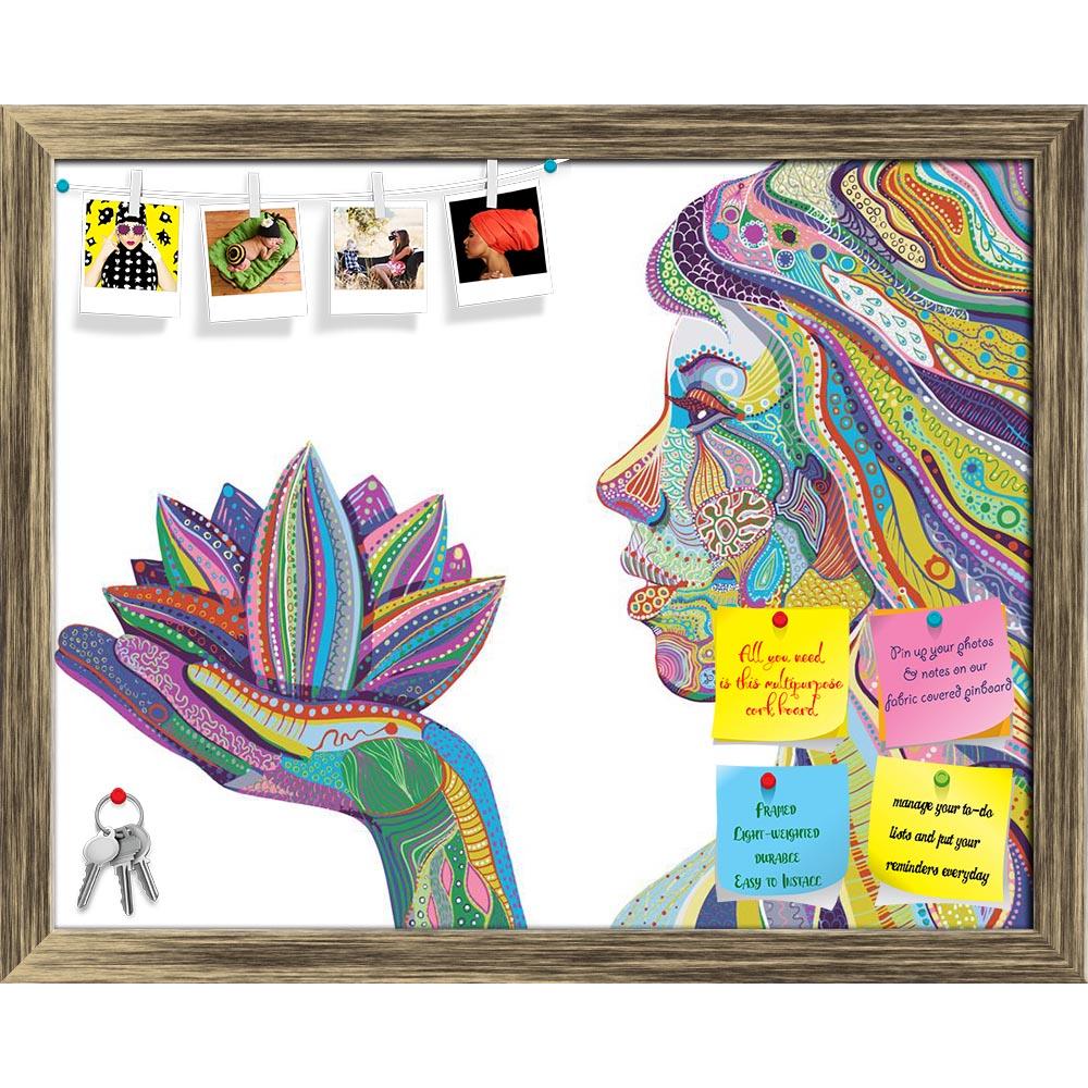 ArtzFolio Woman With Lotus Flower Printed Bulletin Board Notice Pin Board Soft Board | Framed-Bulletin Boards Framed-AZSAO10446450BLB_FR_L-Image Code 5000477 Vishnu Image Folio Pvt Ltd, IC 5000477, ArtzFolio, Bulletin Boards Framed, Kids, Digital Art, woman, with, lotus, flower, printed, bulletin, board, notice, pin, soft, framed, bright, ornate, pattern, pin up board, push pin board, extra large cork board, big pin board, notice board, small bulletin board, cork board, wall notice board, giant cork board, 