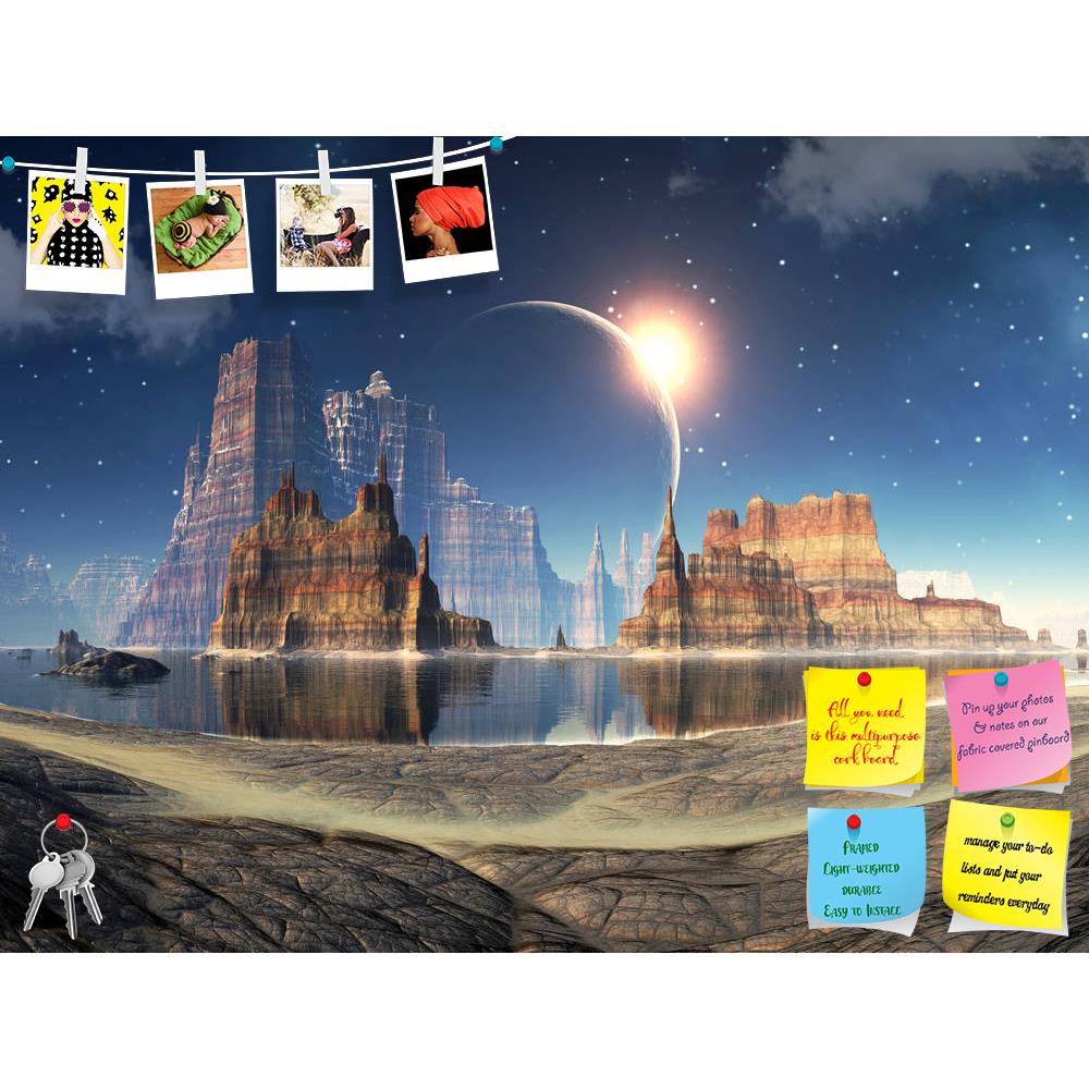 ArtzFolio Solar Eclipse Over Alien Lake Landscape Printed Bulletin Board Notice Pin Board Soft Board | Frameless-Bulletin Boards Frameless-AZSAO10480251BLB_FL_L-Image Code 5000479 Vishnu Image Folio Pvt Ltd, IC 5000479, ArtzFolio, Bulletin Boards Frameless, Fantasy, Places, Digital Art, solar, eclipse, over, alien, lake, landscape, printed, bulletin, board, notice, pin, soft, frameless, pin up board, push pin board, extra large cork board, big pin board, notice board, small bulletin board, cork board, wall 