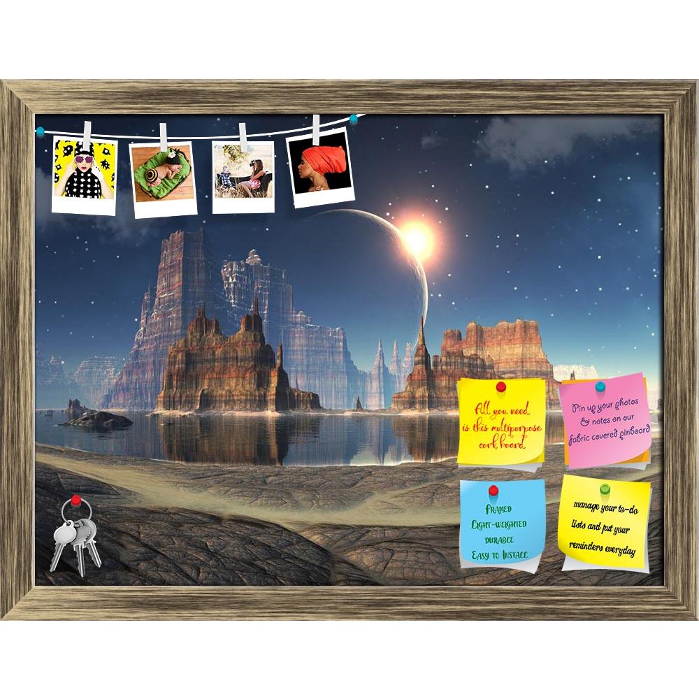 ArtzFolio Solar Eclipse Over Alien Lake Landscape Printed Bulletin Board Notice Pin Board Soft Board | Framed-Bulletin Boards Framed-AZSAO10480251BLB_FR_L-Image Code 5000479 Vishnu Image Folio Pvt Ltd, IC 5000479, ArtzFolio, Bulletin Boards Framed, Fantasy, Places, Digital Art, solar, eclipse, over, alien, lake, landscape, printed, bulletin, board, notice, pin, soft, framed, pin up board, push pin board, extra large cork board, big pin board, notice board, small bulletin board, cork board, wall notice board