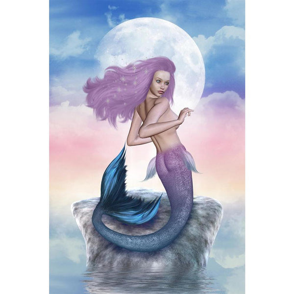 Mermaid D1 Unframed Paper Poster-Paper Posters Unframed-POS_UN-IC 5000481 IC 5000481, 3D, Adult, Ancient, Art and Paintings, Fantasy, Fashion, Historical, Medieval, Mermaid, People, Retro, Signs and Symbols, Symbols, Vintage, d1, unframed, paper, wall, poster, art, beautiful, beauty, being, blue, charm, color, creature, delight, dream, face, female, fish, floating, girl, hair, human, legend, magic, model, moon, mythology, ocean, person, pretty, sea, silence, skin, symbol, tail, tale, underwater, water, woma