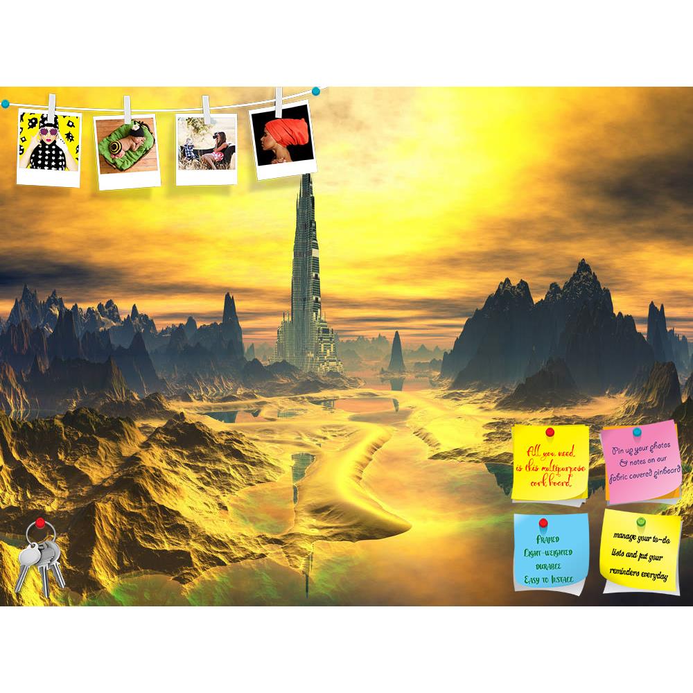 ArtzFolio Alien Landscape Printed Bulletin Board Notice Pin Board Soft Board | Frameless-Bulletin Boards Frameless-AZSAO10535856BLB_FL_L-Image Code 5000489 Vishnu Image Folio Pvt Ltd, IC 5000489, ArtzFolio, Bulletin Boards Frameless, Fantasy, Places, Digital Art, alien, landscape, printed, bulletin, board, notice, pin, soft, frameless, futuristic, tower, golden, pin up board, push pin board, extra large cork board, big pin board, notice board, small bulletin board, cork board, wall notice board, giant cork 